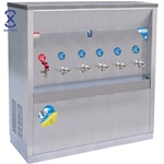 ตู้กดน้ำ, ตู้กดน้ำร้อน-เย็น, เครื่องทำน้ำเย็น-น้ำร้อน สแตนเลศ ต่อท่อ น้ำร้อน 1 ก๊อก น้ำเย็น 5 ก๊อก Maxcool รุ่น MCH-6P